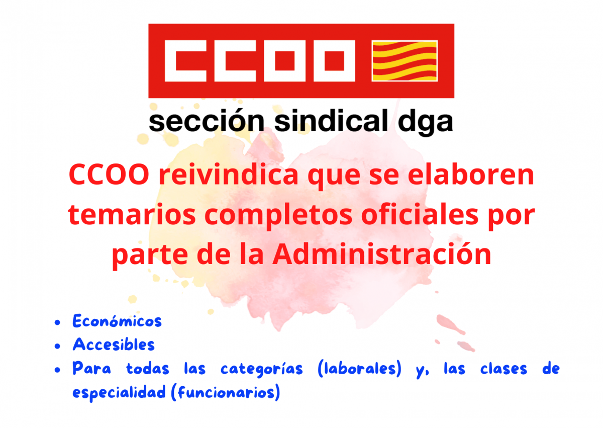 CCOO cree en el acceso al empleo público de todos y de todas