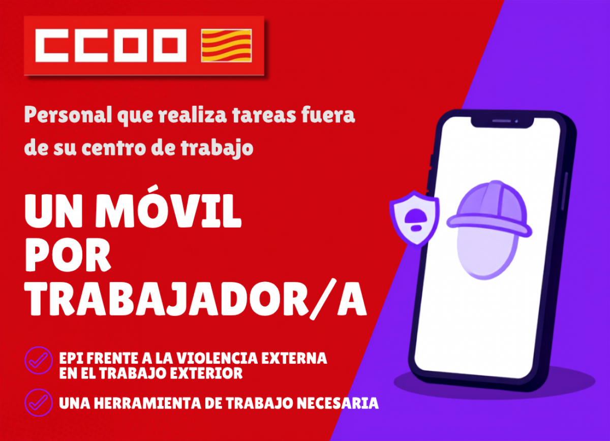 CCOO: "herramienta de trabajo individual obligatoria, y un EPI frente a la violencia externa".