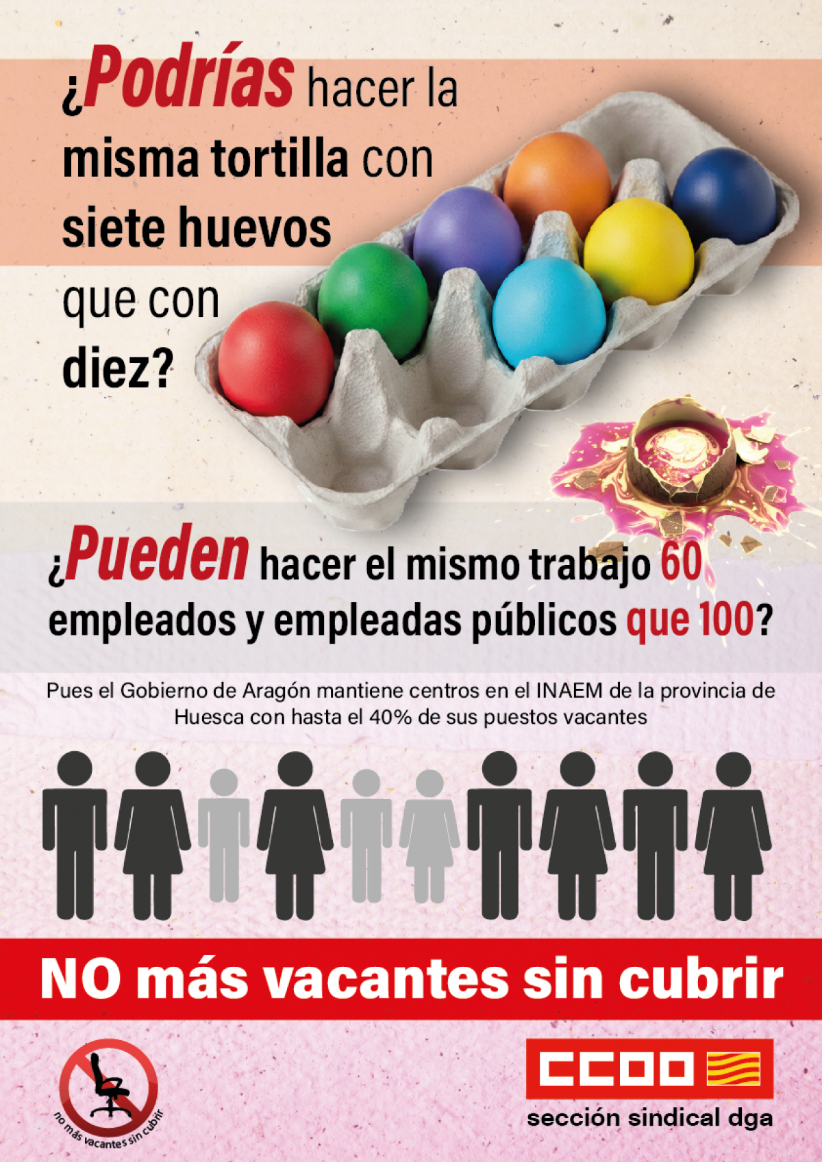 Los servicios de empleo de Aragón en Huesca no son imprescindibles para el Gobierno de Aragón.