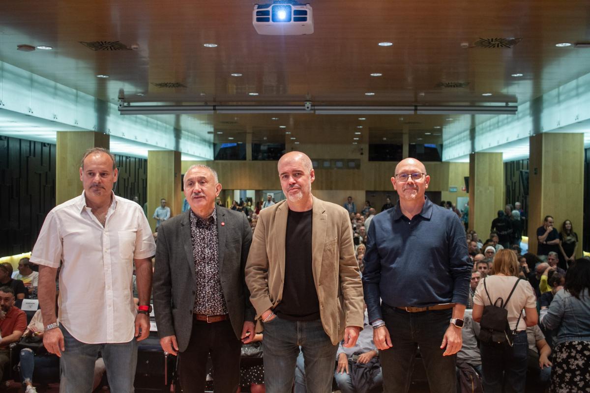 Unai Sordo, Manuel Pina y sus homlogos de UGT