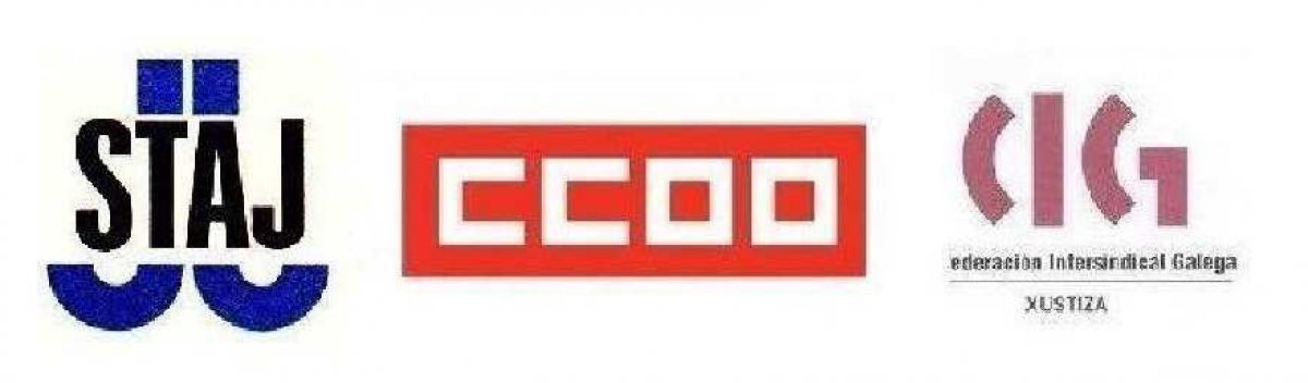 Logos STAJ, CCOO y CIG