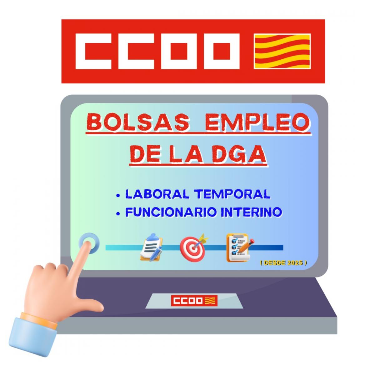 CCOO elabora informacin sobre las BOLSAS EMPLEO LABORALES DGA