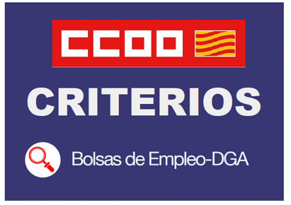 CCOO elabora informacin CRITERIOS Bolsas Empleo DGA