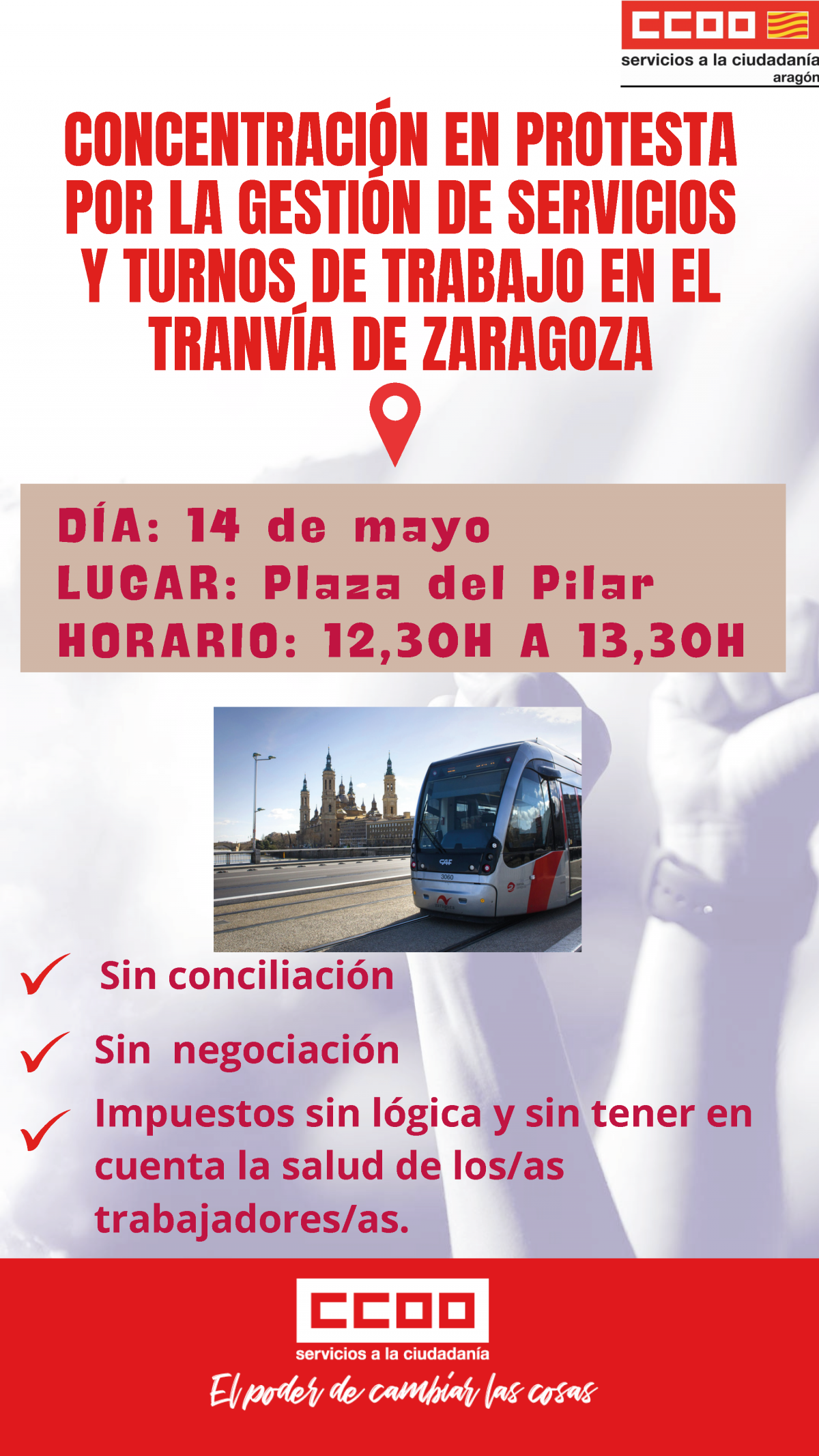 Concentracin tranvas de Zaragoza