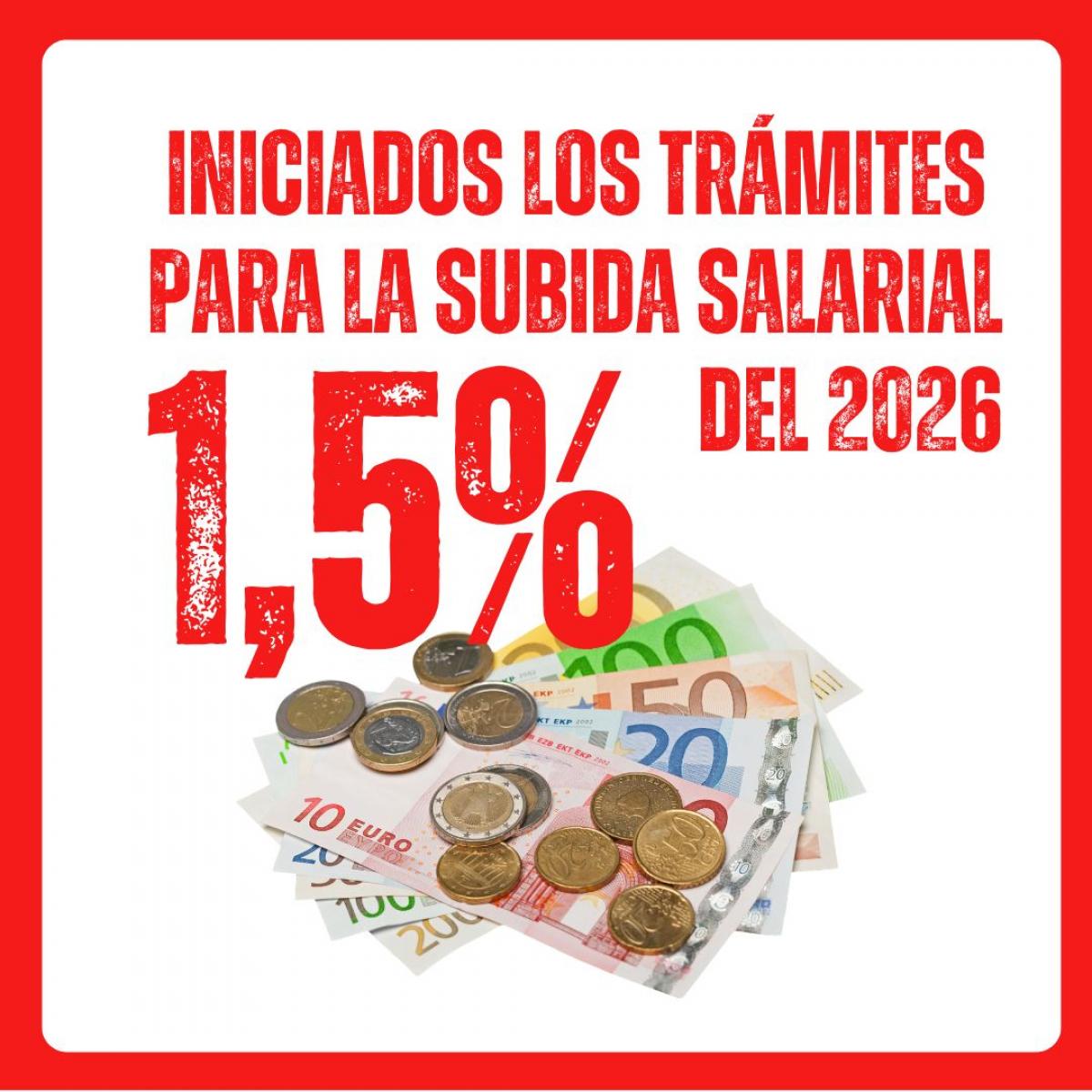 Iniciados los trámites para la subida salarial de 2026