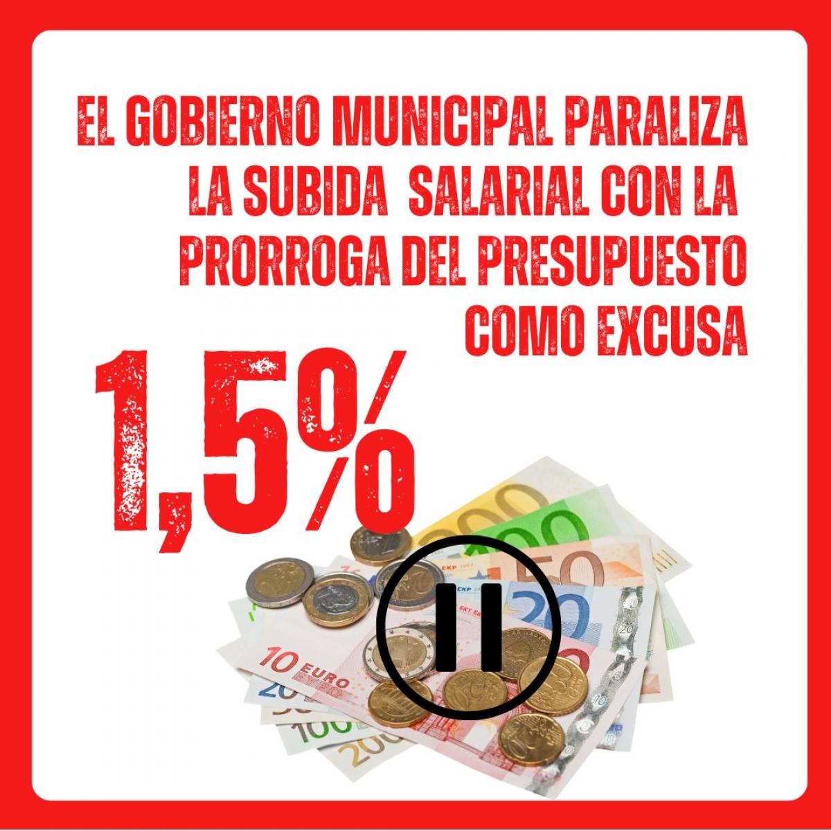 Paralización incremento salarial