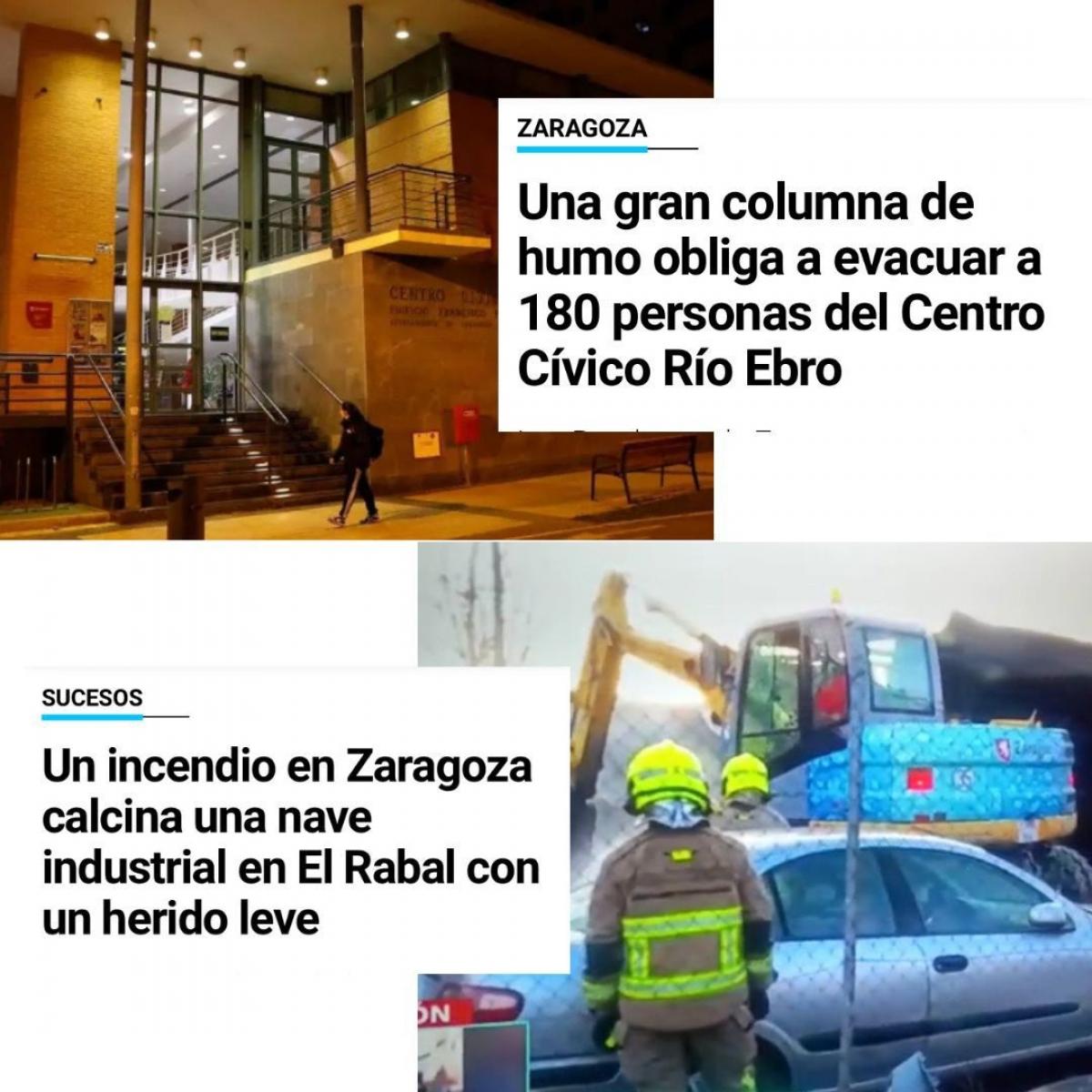 Actuaciones de emergencia del personal del Ayuntamiento de Zaragoza