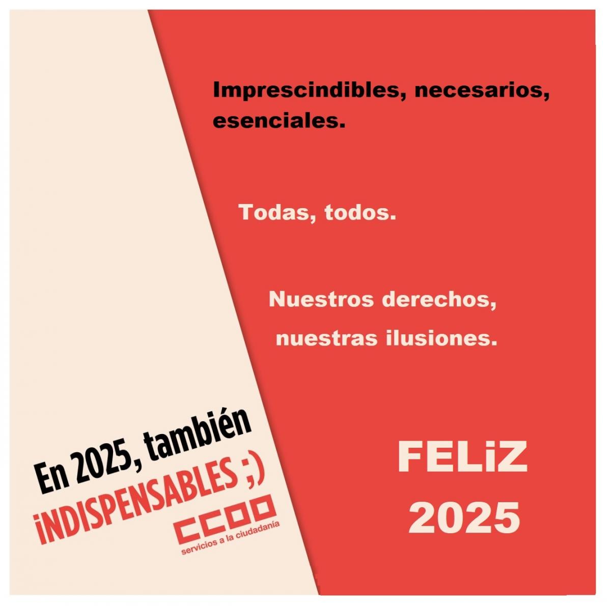 CCOO-DGA te desea FELIZ 2025