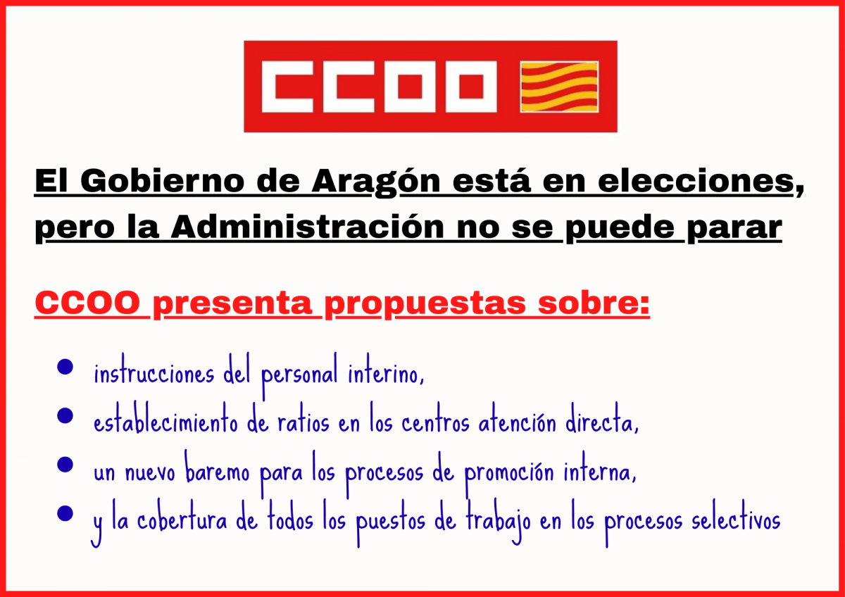 CCOO propone e impulsa las negociaciones.