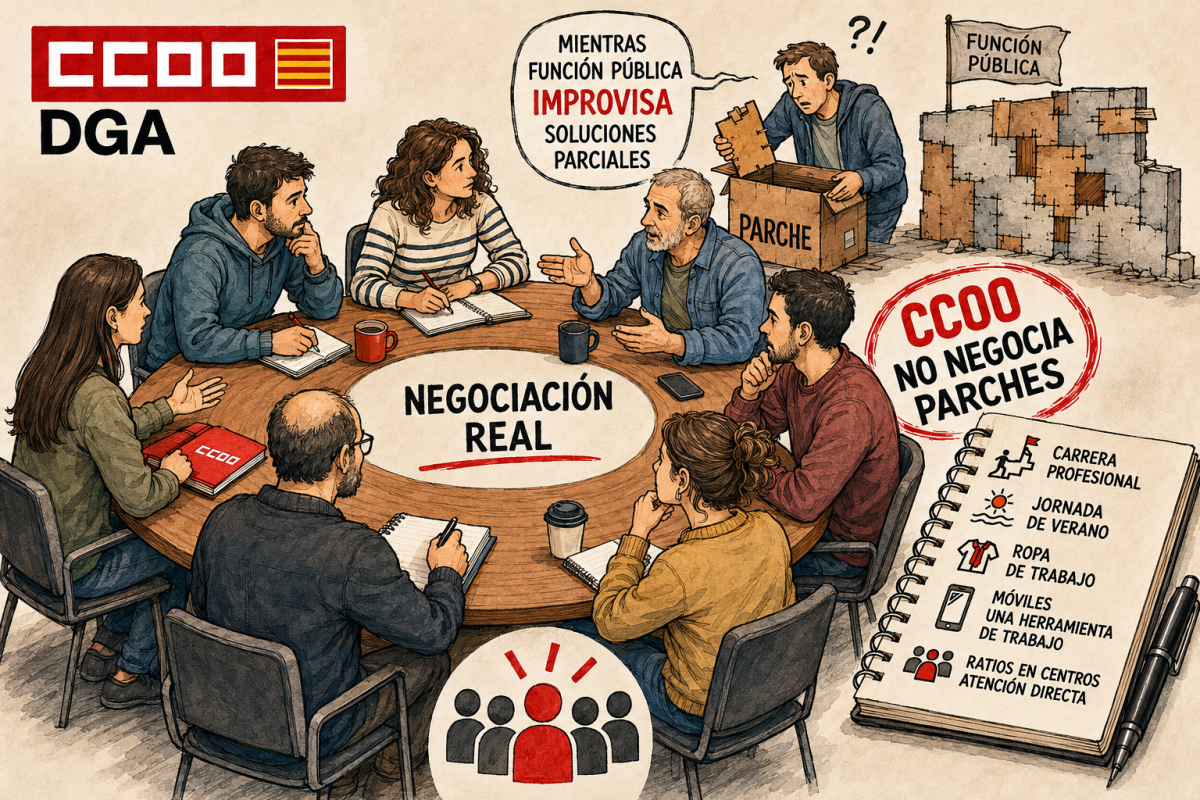 "CCOO tiene claro por dónde empezar. Cobertura de vacantes y carrera profesional."