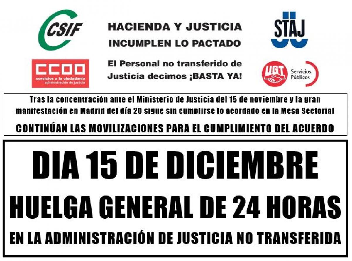 Cartel de Huelga 15 de diciembre