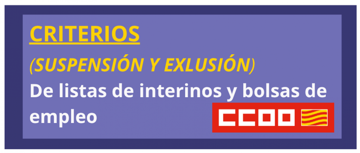 CRITERIOS listas espera FUNCIONARIOS y bolsas empleo LABORALES en DGA