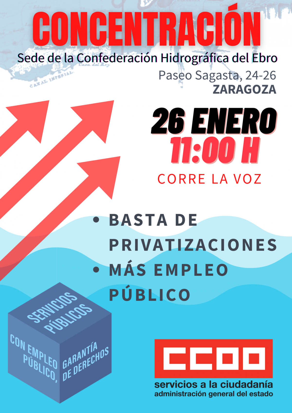 Manifestacion contra las Privatizaciones de los Canales del Ebro