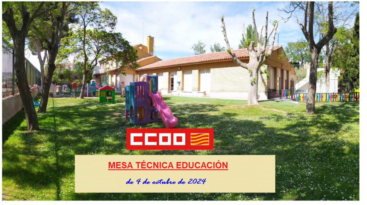 Mesa Tcnica Educacin, con CCOO y dems organizaciones sindicales